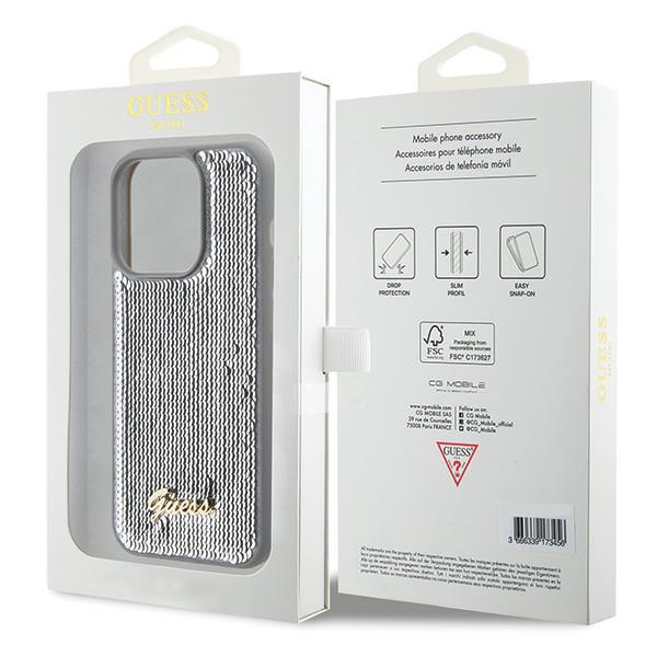 Guess-Sequin-Script-Metal-telefontok-ezust-iPhone-15-Pro-7
