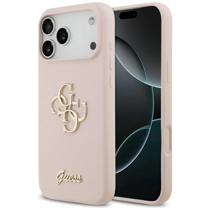 Guess Silicone telefontok rózsaszín - iPhone 17 Pro Max