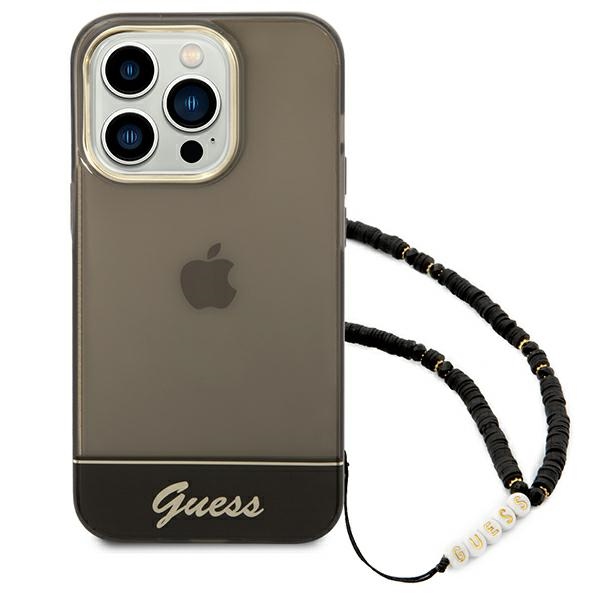 Guess-Translucent-Pearl-Strap-telefontok-fekete-iPhone-14-Pro-1