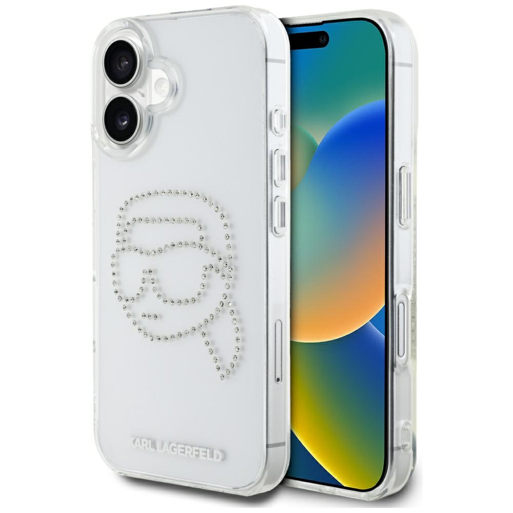 IML Rhinestones Karl Head telefontok átlátszó - iPhone 16 IML Rhinestones Karl Head telefontok átlátszó - iPhone 16