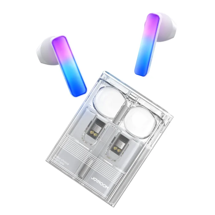 Joyroom IceLens Series JR-TC1 TWS fülhallgató LED világítással – fehér