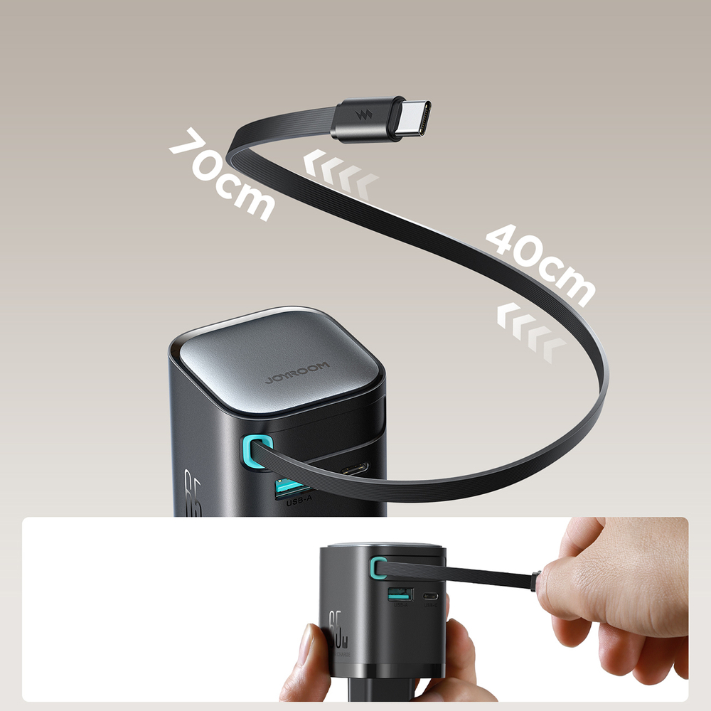 Joyroom-JR-65W-GaN-tolto-beepitett-USB-C-kabellel-USB-A-es-USB-C-portokkal-–-fekete-8