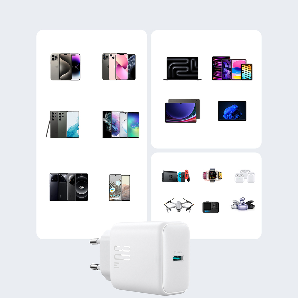 Joyroom-JR-USB-C-PD-30W-QC-SFC-halozati-tolto-1-m-USB-C-kabel-–-feher-13