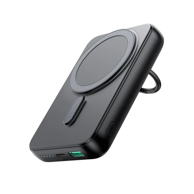 Joyroom JR-W050 vezeték nélküli powerbank 10 000 mAh 20 W MagSafe gyűrűvel és állvánnyal – fekete