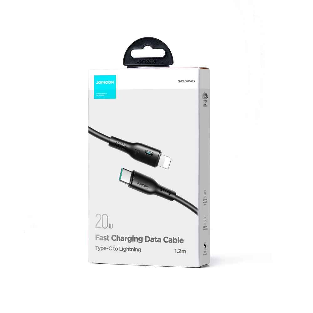 Joyroom-Premium-A13-Lightning-USB-C-kabel-20W-1.2-m-–-fekete-1