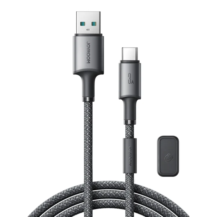 Joyroom S-A50 Unlimited Series USB-A / USB-C kábel 3A mágneses rendezővel 1.2 m – szürke
