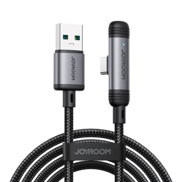 Joyroom S-A56 EnjoyX Series 90° USB-A / USB-C kábel 3A 1.2 m – fekete