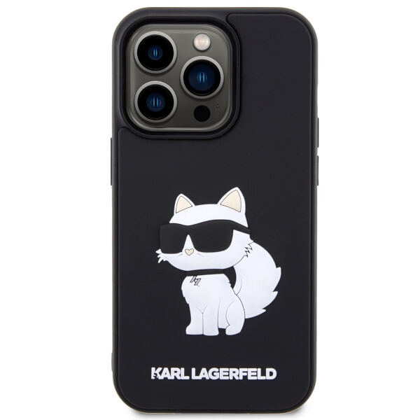Karl-Lagerfeld-3D-Rubber-Choupette-telefontok-fekete-iPhone-14-Pro-2