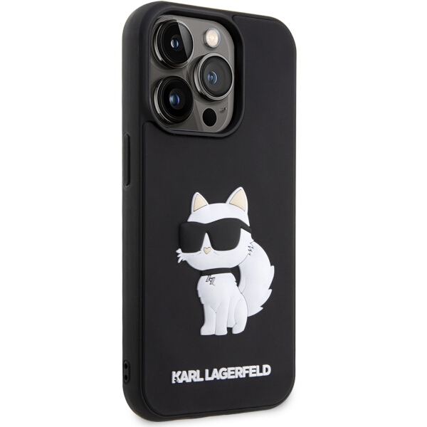 Karl-Lagerfeld-3D-Rubber-Choupette-telefontok-fekete-iPhone-14-Pro-3