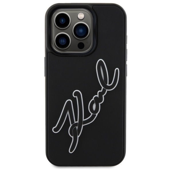 Karl-Lagerfeld-3D-Rubber-Signature-telefontok-fekete-iPhone-15-Pro-2
