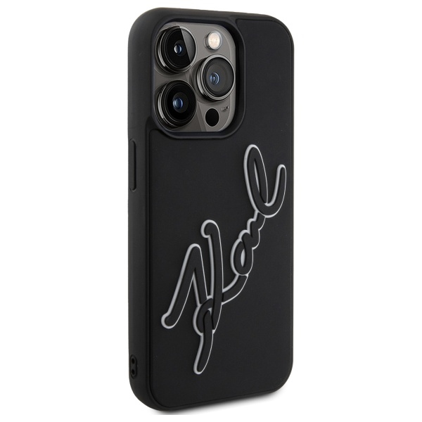 Karl-Lagerfeld-3D-Rubber-Signature-telefontok-fekete-iPhone-15-Pro-3
