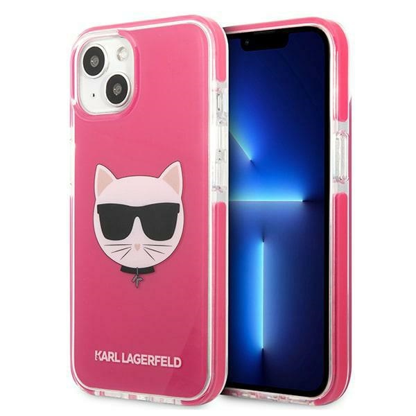 Karl Lagerfeld Choupette Head telefontok rózsaszín - iPhone 13