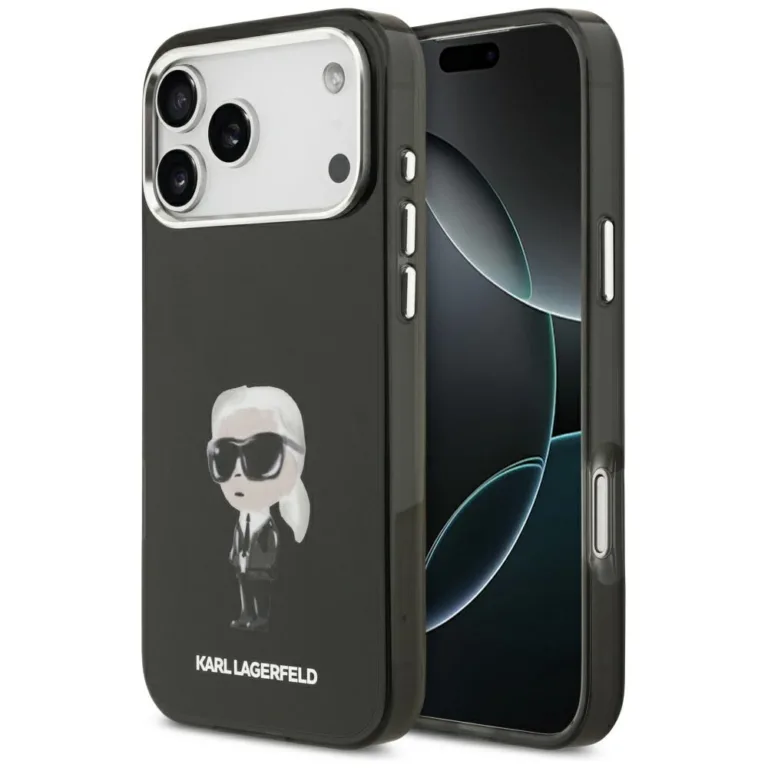 Karl Lagerfeld IML Aquarelle Karl & Logo MagSafe tok iPhone 17 Pro Max – fekete