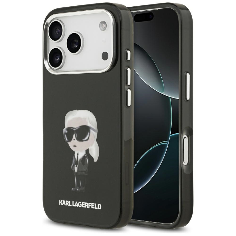 Karl Lagerfeld IML Aquarelle Karl & Logo MagSafe tok iPhone 17 Pro – fekete Karl Lagerfeld IML Aquarelle Karl & Logo MagSafe tok iPhone 17 Pro – fekete