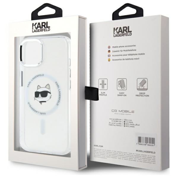 Karl-Lagerfeld-IML-Metal-Choupette-Head-MagSafe-telefontok-feher-iPhone-15-Plus-7