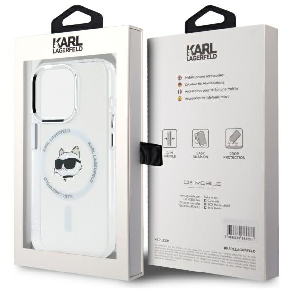 Karl-Lagerfeld-IML-Metal-Choupette-Head-MagSafe-telefontok-feher-iPhone-15-Pro-Max-7