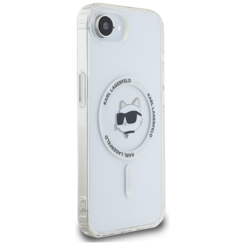 Karl-Lagerfeld-IML-Metal-Choupette-Head-MagSafe-telefontok-feher-iPhone-16e-3