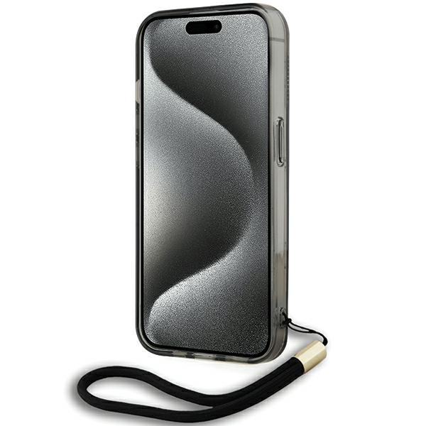 Karl-Lagerfeld-IML-Mono-KL-Pattern-Cord-telefontok-fekete-iPhone-15-Pro-Max-3