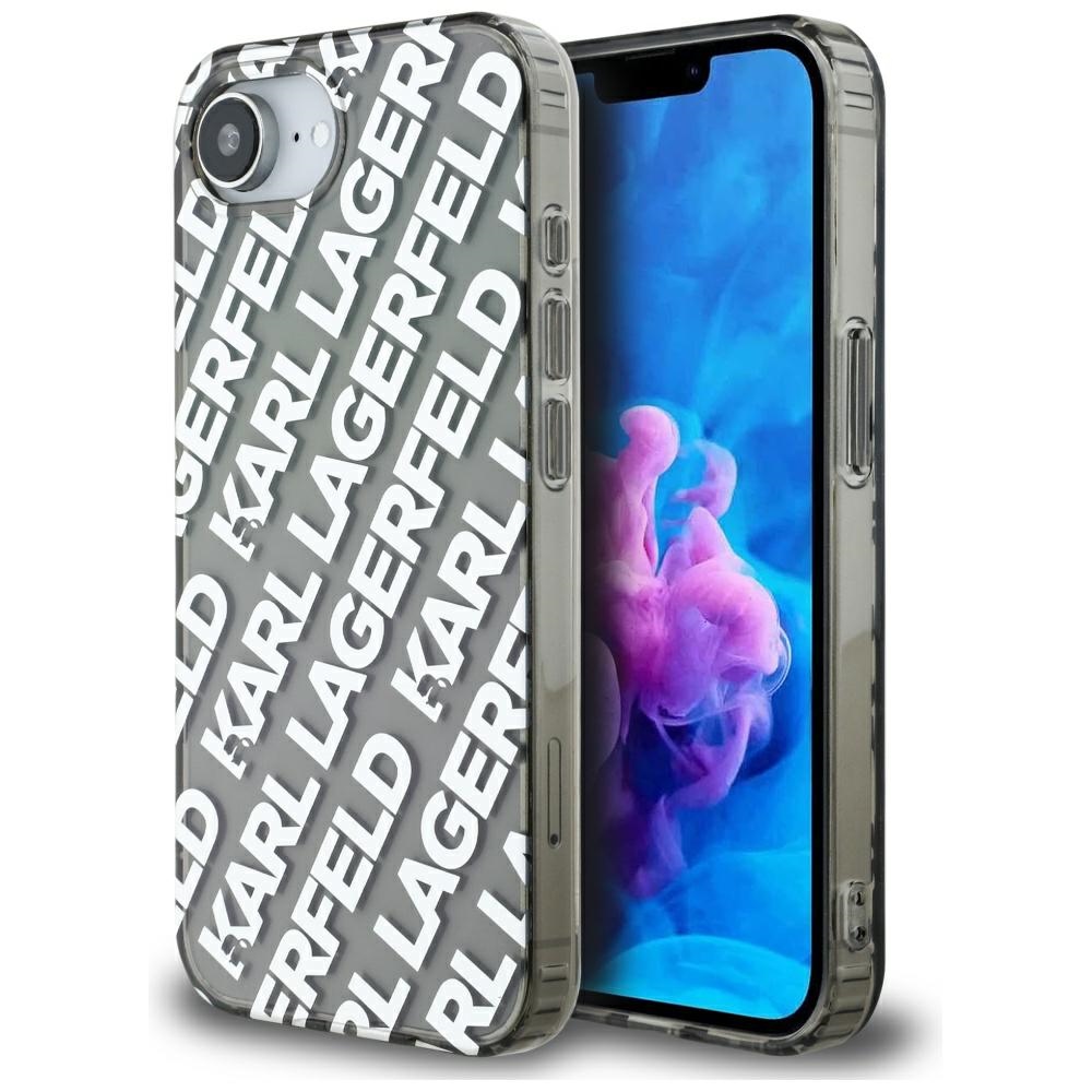 Karl Lagerfeld IML Repeat Logo telefontok ezüst - iPhone 16e Karl Lagerfeld IML Repeat Logo telefontok ezüst - iPhone 16e