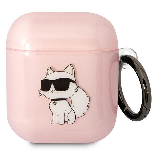 Karl Lagerfeld Ikonik Choupette tok – AirPods 1 / 2 – rózsaszín
