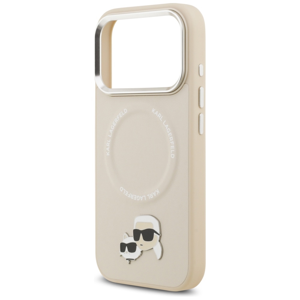 Karl-Lagerfeld-Karl-Choupette-Pins-MagSafe-telefontok-bezs-iPhone-17-Pro-Max-5