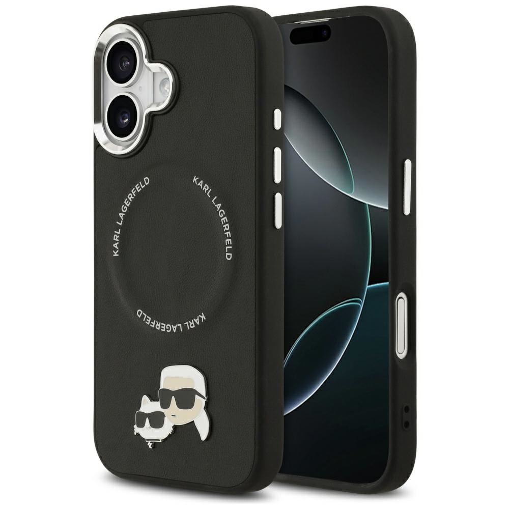 Karl Lagerfeld Karl & Choupette Pins MagSafe telefontok fekete - iPhone 17 Karl Lagerfeld Karl & Choupette Pins MagSafe telefontok fekete - iPhone 17