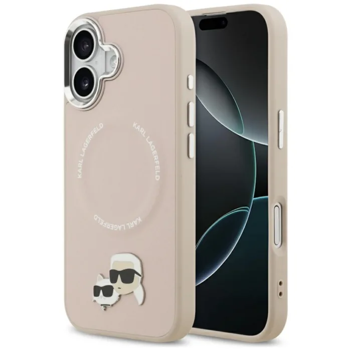 Karl Lagerfeld Karl & Choupette Pins MagSafe telefontok rózsaszín - iPhone 17