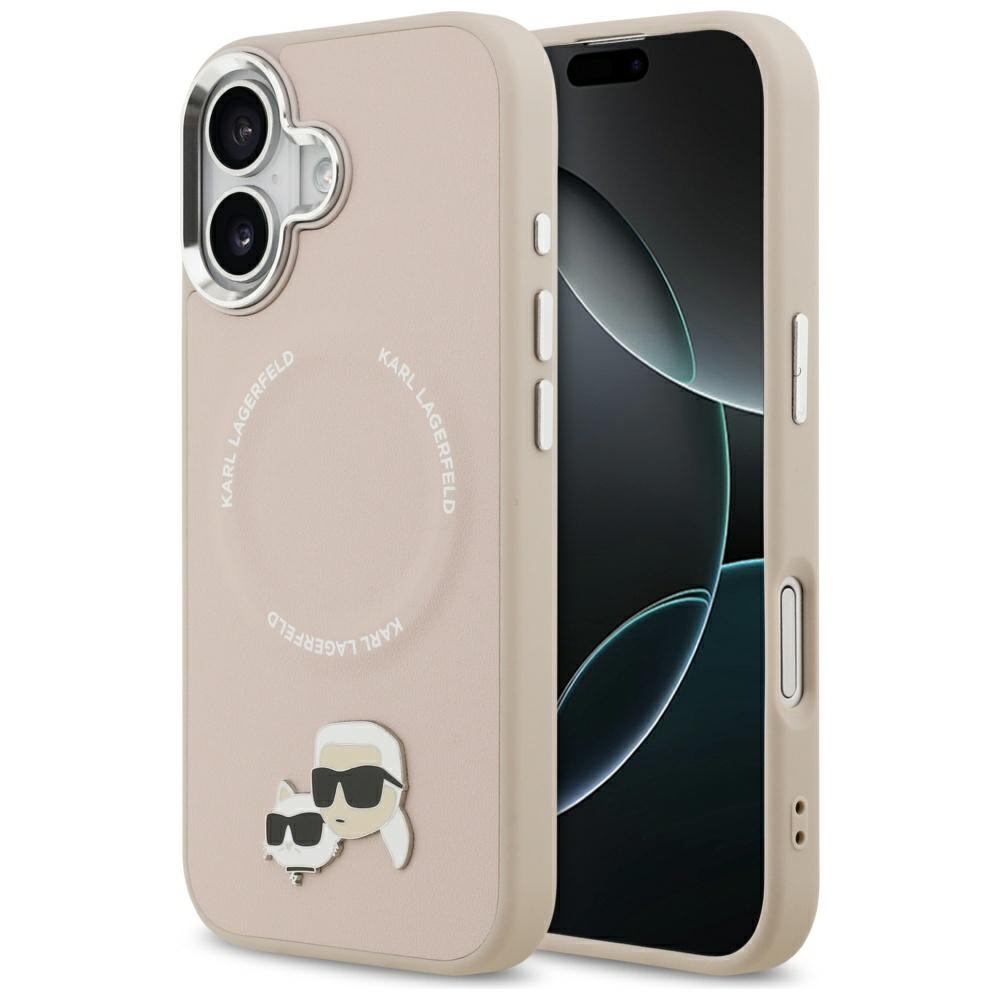 Karl Lagerfeld Karl & Choupette Pins MagSafe telefontok rózsaszín - iPhone 17 Karl Lagerfeld Karl & Choupette Pins MagSafe telefontok rózsaszín - iPhone 17