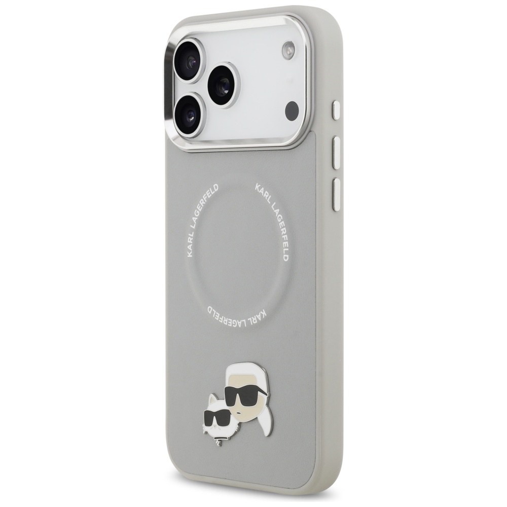 Karl-Lagerfeld-Karl-Choupette-Pins-MagSafe-telefontok-szurke-iPhone-17-Pro-Max-1