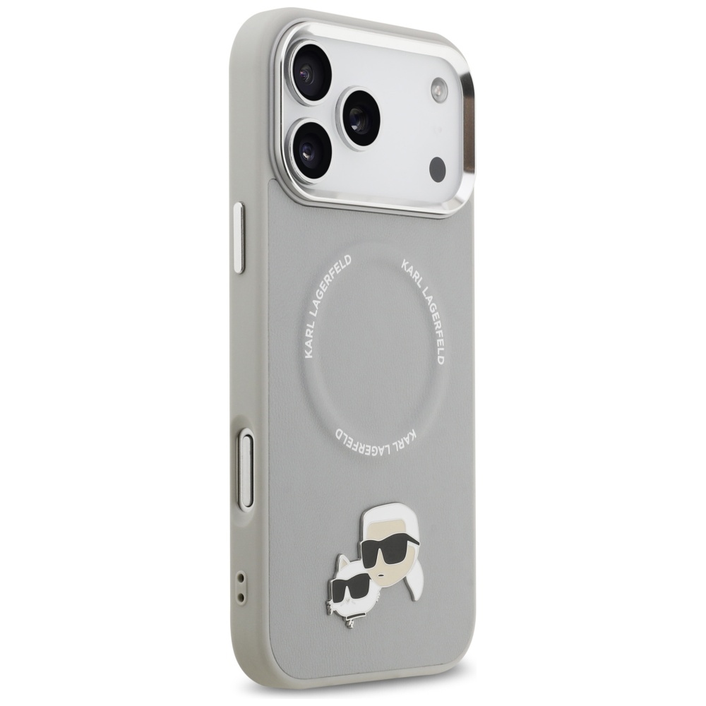 Karl-Lagerfeld-Karl-Choupette-Pins-MagSafe-telefontok-szurke-iPhone-17-Pro-Max-3