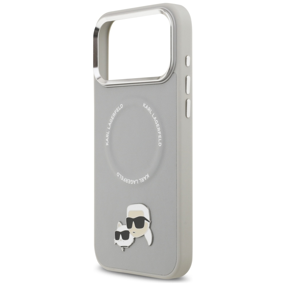 Karl-Lagerfeld-Karl-Choupette-Pins-MagSafe-telefontok-szurke-iPhone-17-Pro-Max-5