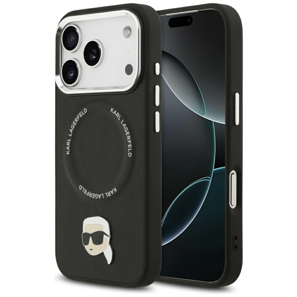 Karl Lagerfeld Karl Pin MagSafe telefontok fekete - iPhone 17 Pro Max Karl Lagerfeld Karl Pin MagSafe telefontok fekete - iPhone 17 Pro Max