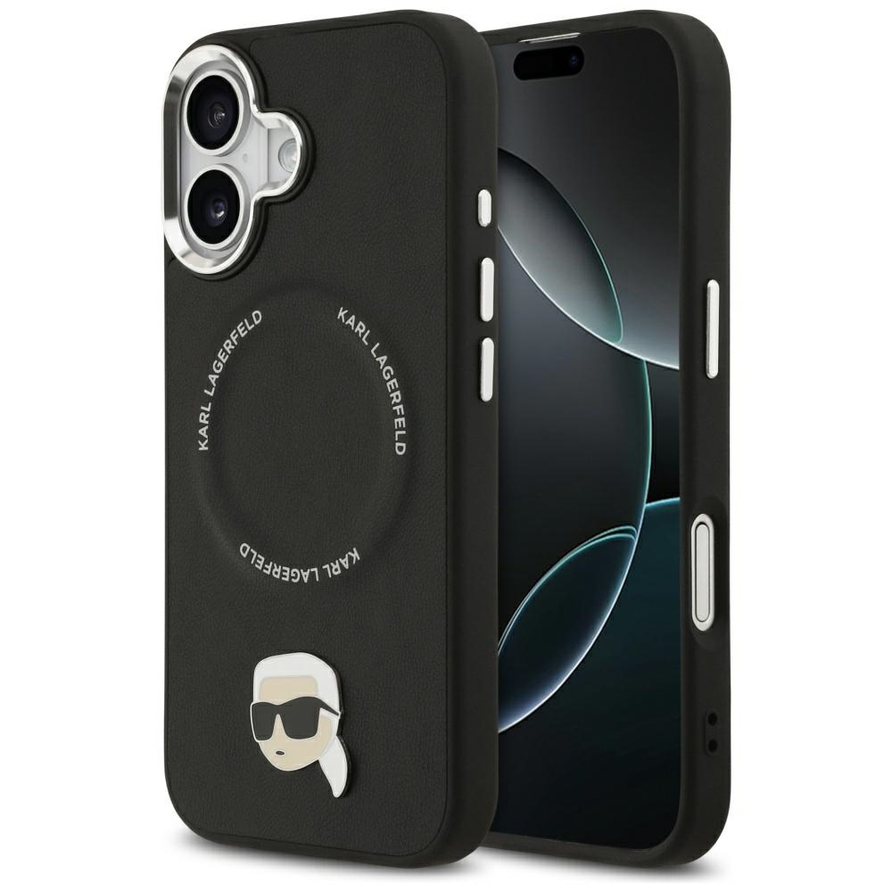 Karl Lagerfeld Karl Pin MagSafe telefontok fekete - iPhone 17 Karl Lagerfeld Karl Pin MagSafe telefontok fekete - iPhone 17