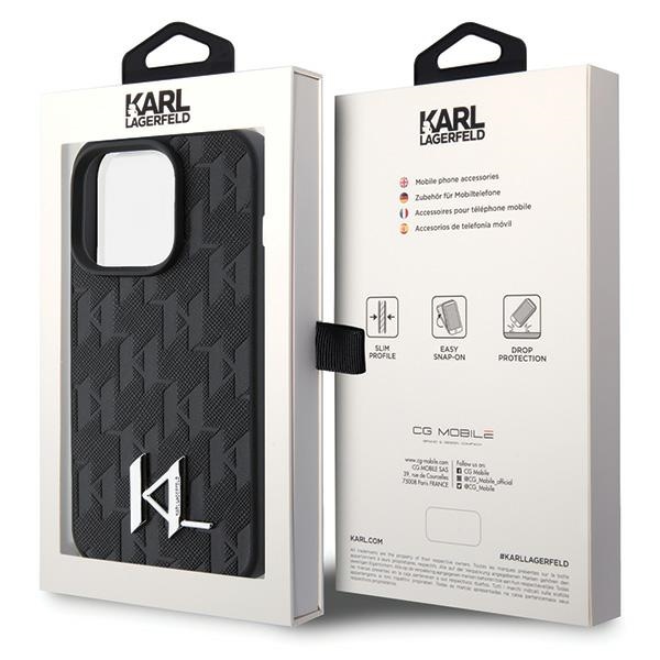Karl-Lagerfeld-Leather-Monogram-Hot-Stamp-Metal-Logo-telefontok-fekete-iPhone-15-Pro-7