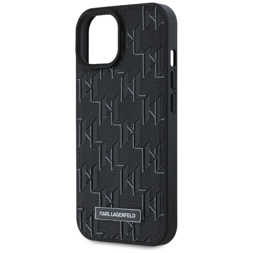 Karl-Lagerfeld-Leather-Monogram-Metal-Logo-telefontok-fekete-iPhone-15-iPhone-14-iPhone-13-5