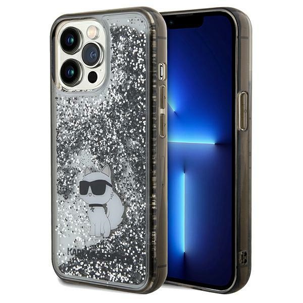 Karl Lagerfeld Liquid Glitter Choupette telefontok átlátszó - iPhone 13 Pro | iPhone 13