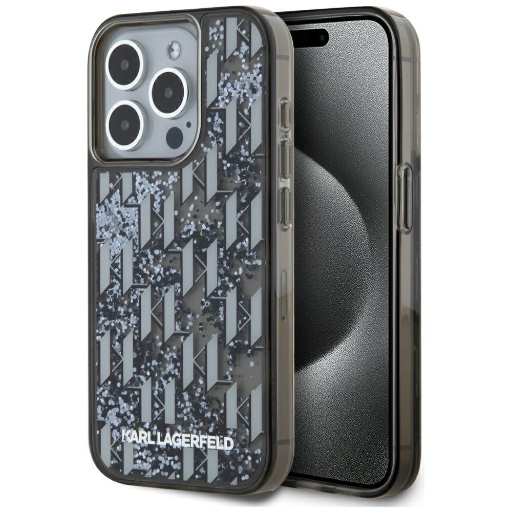 Karl Lagerfeld Liquide Glitter telefontok fekete - iPhone 15 Pro Karl Lagerfeld Liquide Glitter telefontok fekete - iPhone 15 Pro