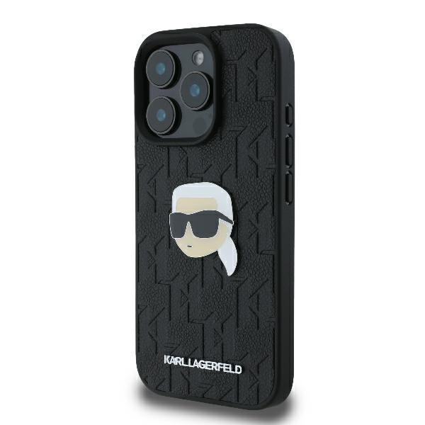 Karl-Lagerfeld-Monogram-Karl-Head-telefontok-fekete-iPhone-16-Pro-Max-1