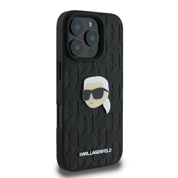 Karl-Lagerfeld-Monogram-Karl-Head-telefontok-fekete-iPhone-16-Pro-Max-3