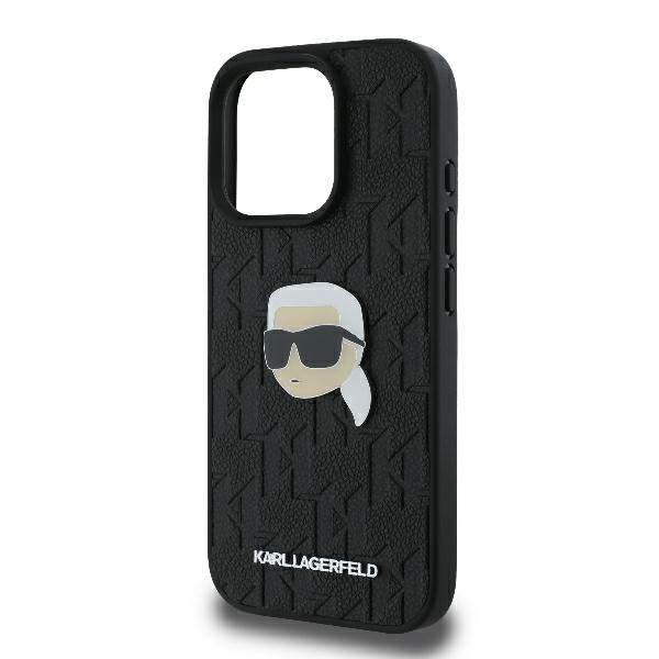 Karl-Lagerfeld-Monogram-Karl-Head-telefontok-fekete-iPhone-16-Pro-Max-5