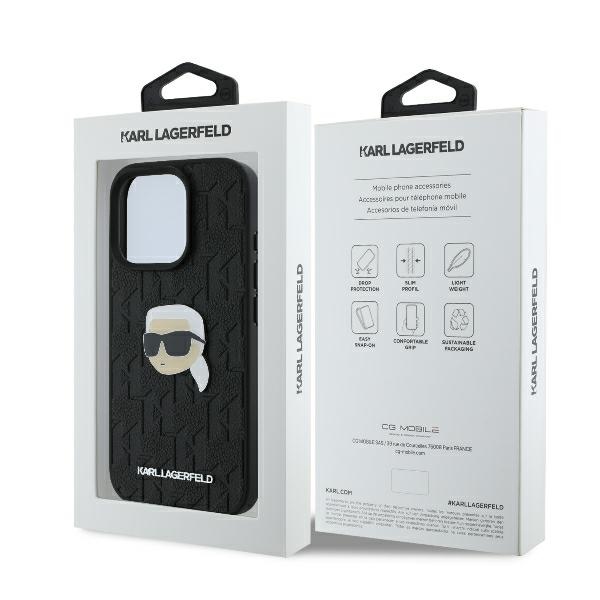 Karl-Lagerfeld-Monogram-Karl-Head-telefontok-fekete-iPhone-16-Pro-Max-7