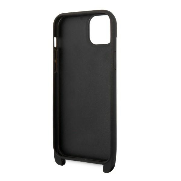 Karl-Lagerfeld-Monogram-Plaque-Logo-Strap-telefontok-fekete-iPhone-14-Plus-5