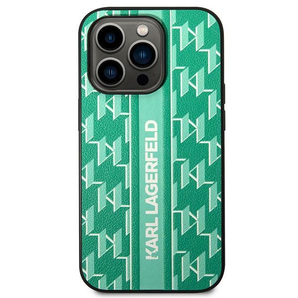 Karl-Lagerfeld-Monogram-Stripe-telefontok-zold-iPhone-14-Pro-2