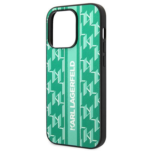 Karl-Lagerfeld-Monogram-Stripe-telefontok-zold-iPhone-14-Pro-5