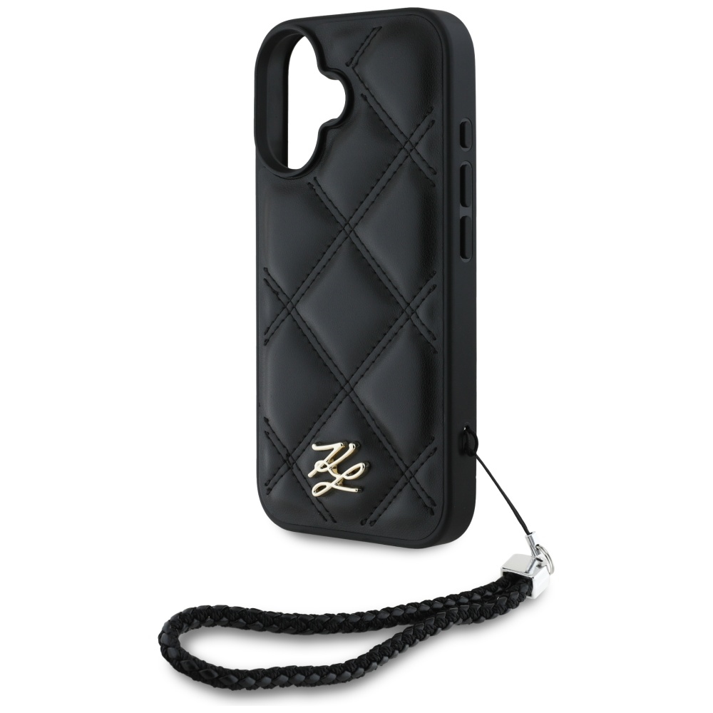 Karl-Lagerfeld-Quilted-Initial-Logo-Chain-Strap-telefontok-fekete-iPhone-16-4