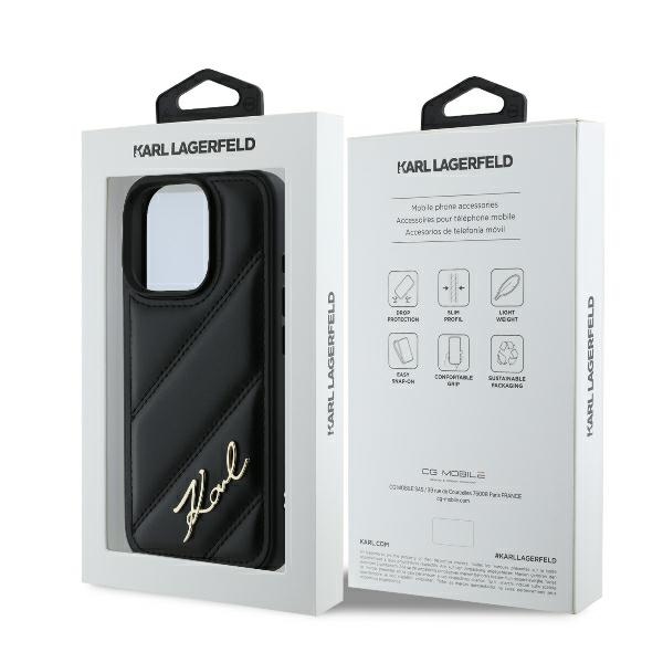 Karl-Lagerfeld-Quilted-Signature-telefontok-fekete-iPhone-16-Pro-Max-6