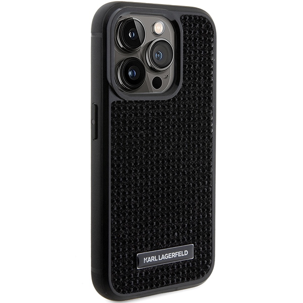 Karl-Lagerfeld-Rhinestone-Logo-Metal-Plate-telefontok-fekete-iPhone-15-Pro-Max-iPhone-15-Pro-3