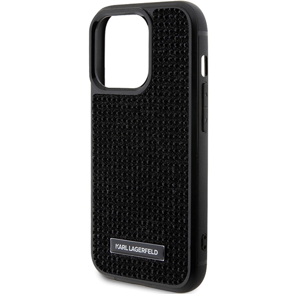 Karl-Lagerfeld-Rhinestone-Logo-Metal-Plate-telefontok-fekete-iPhone-15-Pro-Max-iPhone-15-Pro-5