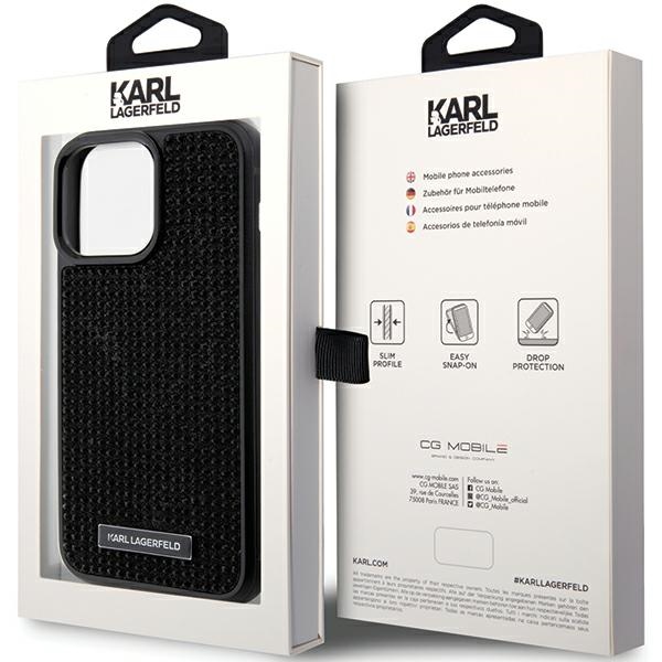 Karl-Lagerfeld-Rhinestone-Logo-Metal-Plate-telefontok-fekete-iPhone-15-Pro-Max-iPhone-15-Pro-7
