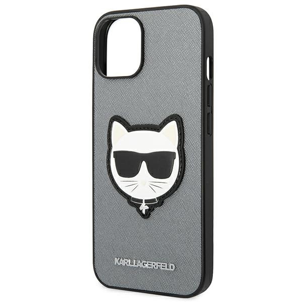 Karl-Lagerfeld-Saffiano-Choupette-Head-Patch-telefontok-ezust-iPhone-14-Plus-5